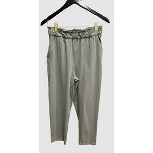 Lululemon Keep Moving Pant Women's 6 Green High Rise Crop Elastic Waist